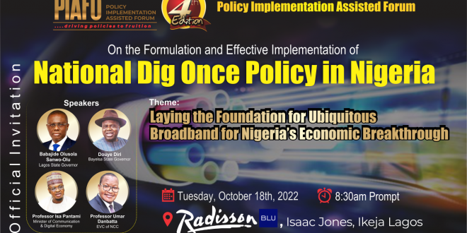 PIAFo Set for Dig Once Policy Summit to Boost Fibre Deployment