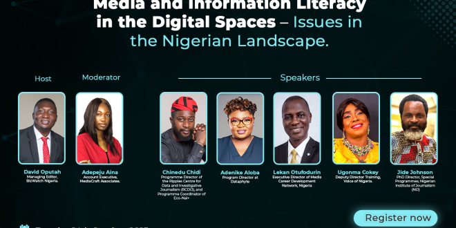 Bizwatch Nigeria to Hold Webinar on Media and Information Literacy in the Digital Spaces